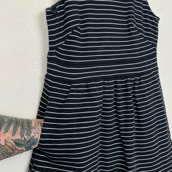 Madewell Black White Striped Fit And Flare Dress - Picture 4 of 10